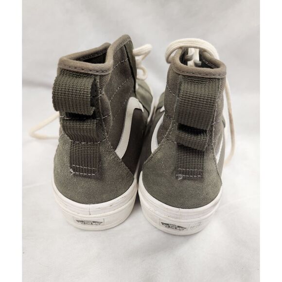 Vans Sk8 Hi Green Canvas Suede Sneakers Mens 7.5 Womens 9 Skate Streetwear